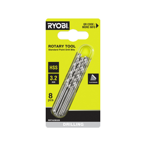 Ryobi 3.2mm 8 Piece Rotary Tool Drill Bit Set