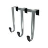 Adoored 3 Satin Chrome Hooks Over-The-Door Hook Rack