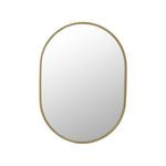Future Glass 700 x 500mm Satin Brass Pill Shape Mirror