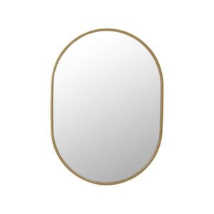Future Glass 700 x 500mm Satin Brass Pill Shape Mirror