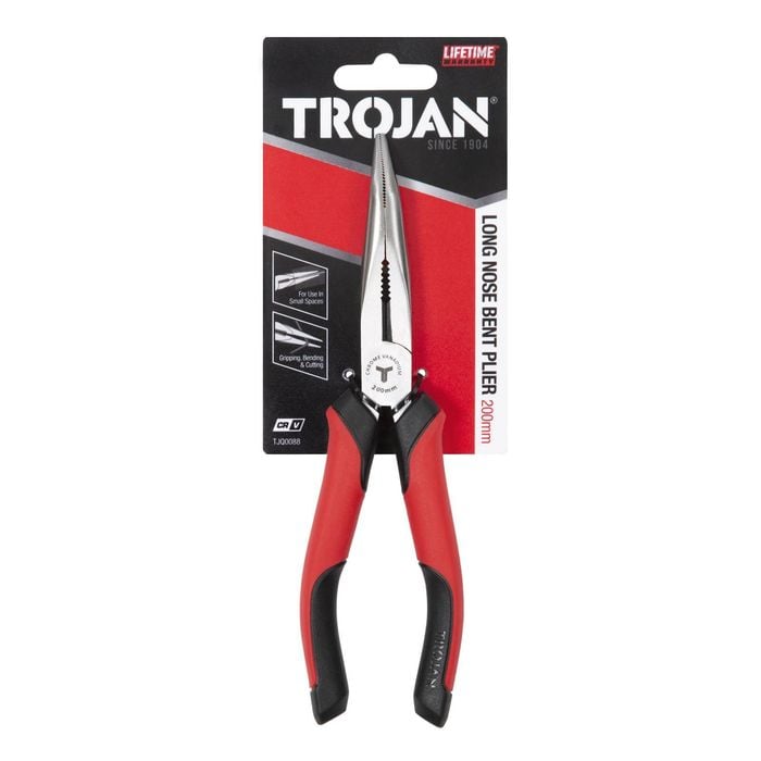 Trojan 200mm Bent Long Nose Pliers 