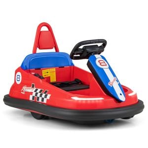 Costway 6v Electric Bumper Car Kids 360°spin Ride On Car With Dual Motors & Music,red
