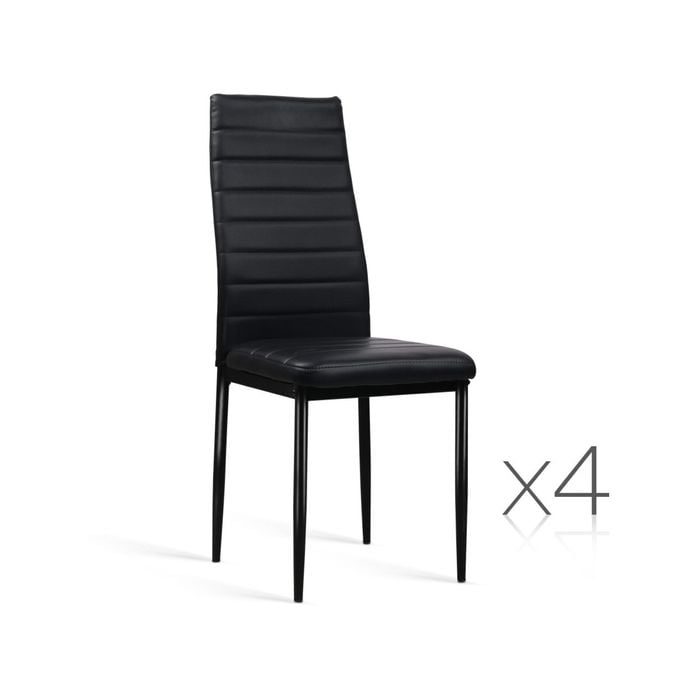 Dining Chairs Black x4