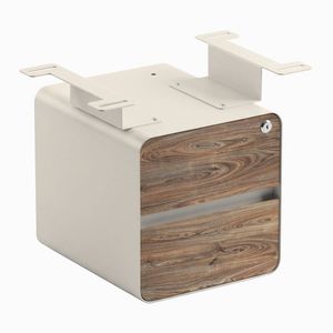 Desky Minimal Under Desk Cabinet Wheat Frame