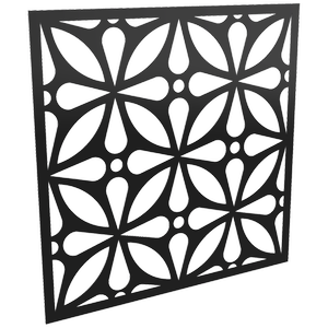 ProtectorAl 300 - 1200 x 300 - 1200mm Gloss Black / Satin Black Morrocco Unframed Composite Deco Panel