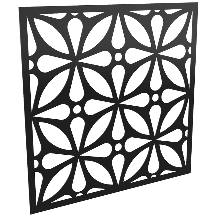 ProtectorAl 300 - 1200 x 300 - 1200mm Gloss Black / Satin Black Morrocco Unframed Composite Deco Panel