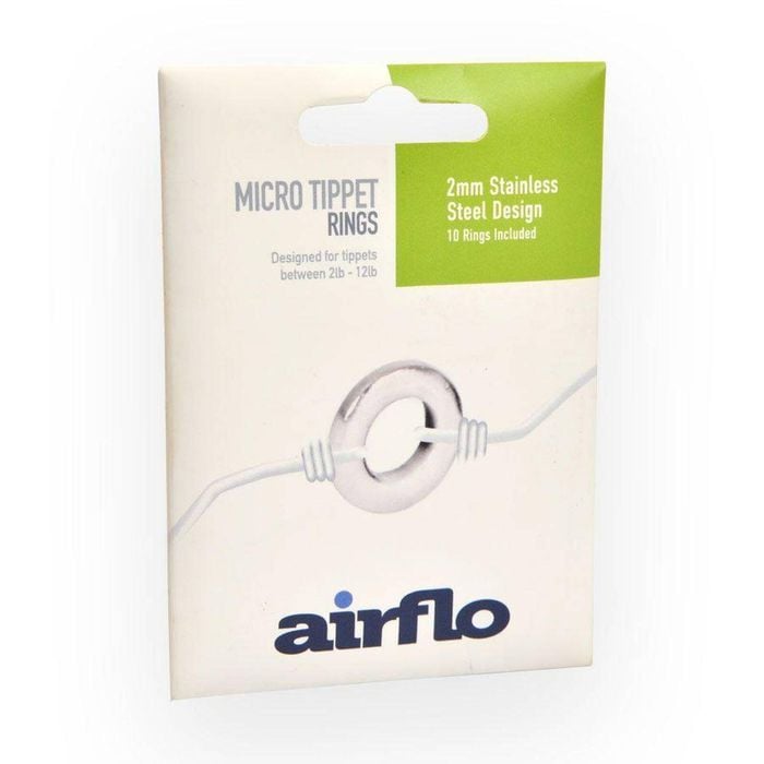 Airflo Tippet Ring Stainless Steel Fly Fishing 2mm 10 Pack