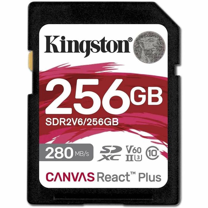 Kingston Canvas React Plus 256GB SDXC – UHS-II (U3) V60 – Fast, Reliable Storage for 4K Video