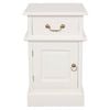 Centrum Furniture Tasmania 1 Door 1 Drawer Bedside Table - Left - White