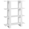 vidaXL Book Cabinet/Room Divider White Bookcase Shelf Rack Storage Organiser
