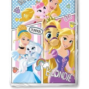 Disney Princess Palace Pets Pink Quilt Cover Set - Single Bed Size