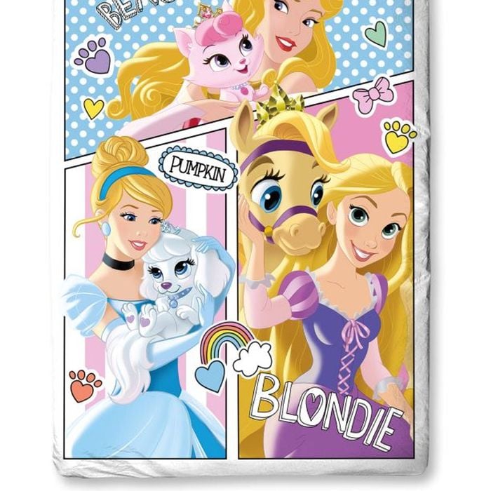 Disney Princess Palace Pets Pink Quilt Cover Set - Single Bed Size
