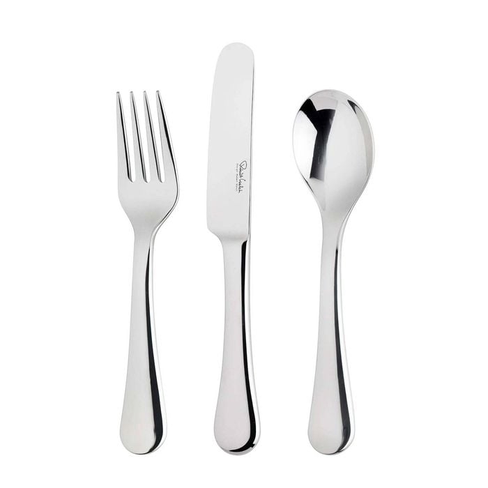 3pc Robert Welch Polished stainless Steel Radford children's Cutlery Set