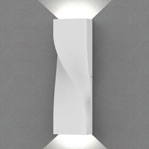 CLA Lighting Exterior LED Tri-CCT Surface Mounted Up/Down Twist Wall Light IP65 Large White