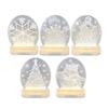 CarolCraft Christmas LED Acrylic USB Lamp Set of 5 Decoration Ornament Xmas Gift