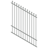 ProtectorAl 0350-1200W x 1500H Palladium Silver Spear Top Pool Fence Panel Raked 16-30º