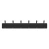 Mode 6 Black Hooks On Black Board Hat And Coat Rack