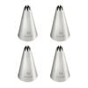4PK Mondo Stainless Steel #19 Star Piping Tip - Silver