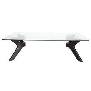 Sk Designer Living | Murf Collection | Rectangular Glass Coffee Table - Black