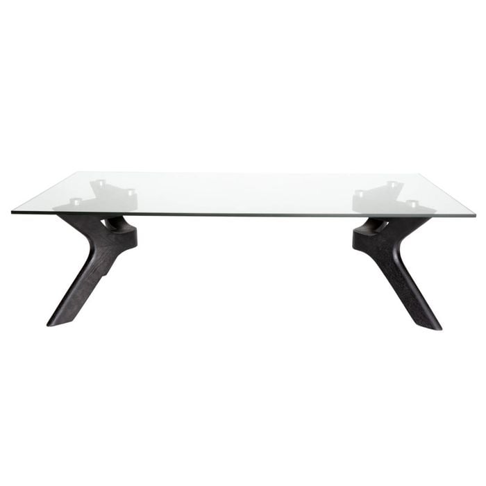 Sk Designer Living | Murf Collection | Rectangular Glass Coffee Table - Black