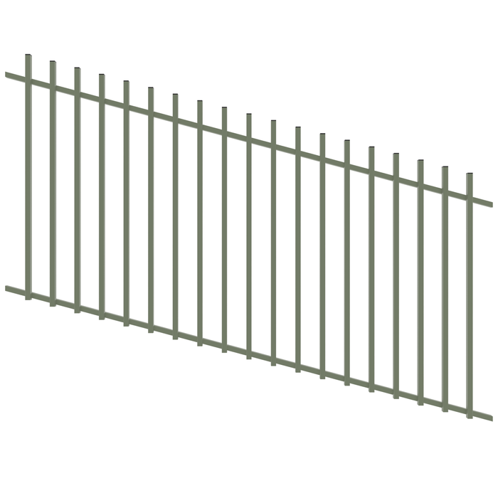 ProtectorAl 1201-2400W x 1200H Pale Eucalypt Batten Pool Fence Panel Raked Up to 15º