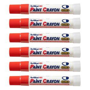 12pk Artline 40 Permanent Paint Crayon Fade Proof High Temperature Marker Red