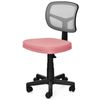 Costway Cushioned Office Desk Chair Swivel Mesh Computer Chair - Pink