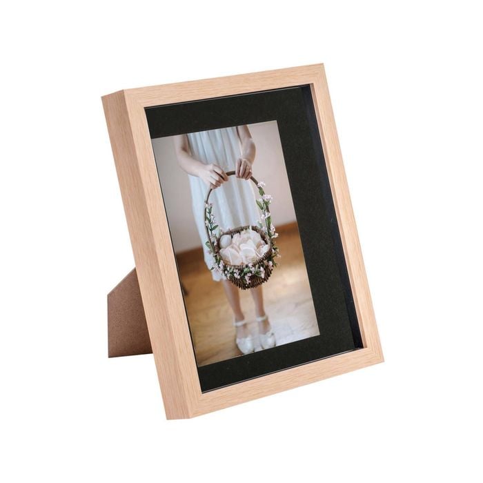 Nicola Spring Shadow Box Frame - 8 x 10" with 5 x 7" Mount - Light Wood