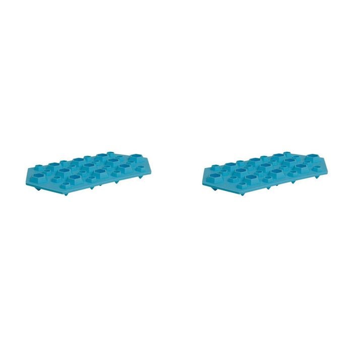 2PK Winex Silicone Diamond Ice Cube Moulder Tray - Sky Blue