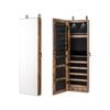 Costway Mirror Jewellery Cabinet Makeup Jewelry Stroage Organiser W/led Full Length Rustic Brown