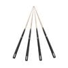 Ats Pioneer Black 57 Inch 1pc Cue American Ash Shaft With Wood Logo Embedded- 4 Pack