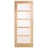 Corinthian 2040 x 920 x 35mm Internal Door White Oak Moda Translucent Glass AMODG5