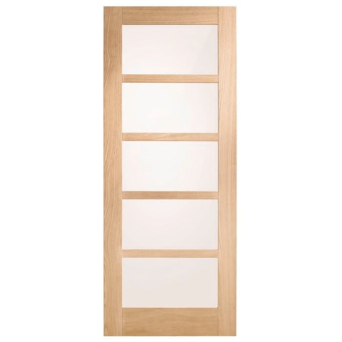 Corinthian 2040 x 920 x 35mm Internal Door White Oak Moda Translucent Glass AMODG5