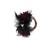 Lifebay Halloween Skull Rose Wreath Door Hanging