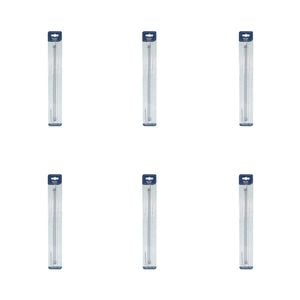 6pk Malli Aluminium/plastic Knitting Needles Yarn Crafting Tool 2.5mmx35cm Grey