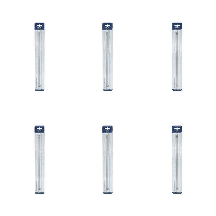 6pk Malli Aluminium/plastic Knitting Needles Yarn Crafting Tool 2.5mmx35cm Grey