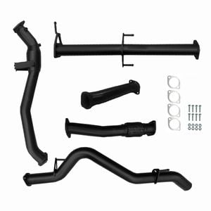 Ignite Exhausts Turbo Back For Mitsubishi Mr Triton 2.4l 3" Cat & Straight Pipe Black Aluminised Steel