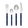 16pc Porto Sona Cutlery Stainless Steel Finish Complete Utensil Set Navy