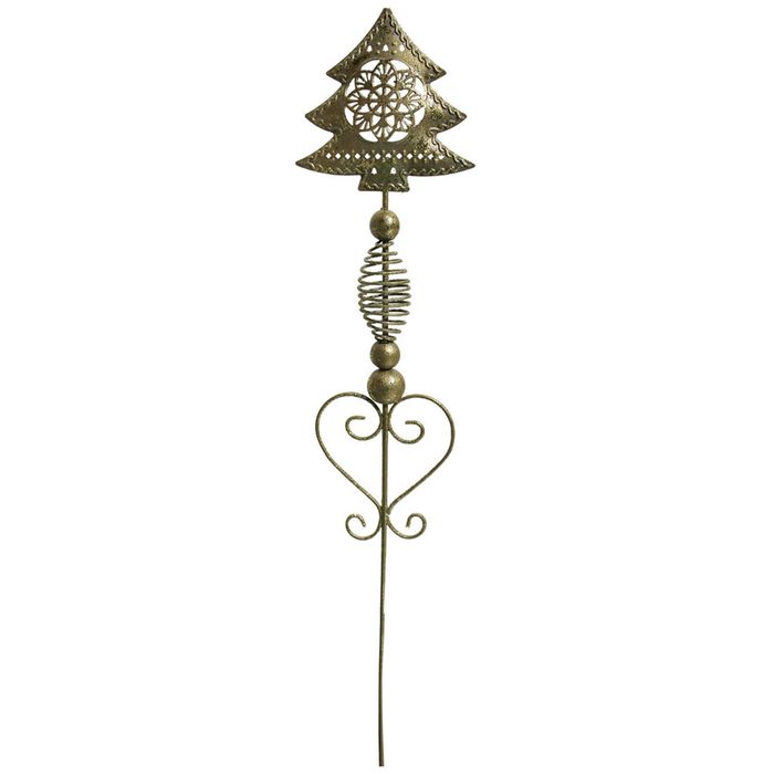 LVD Metal Pot Spike Xmas Tree Home/Garden Christmas Decoration 56cm Gold