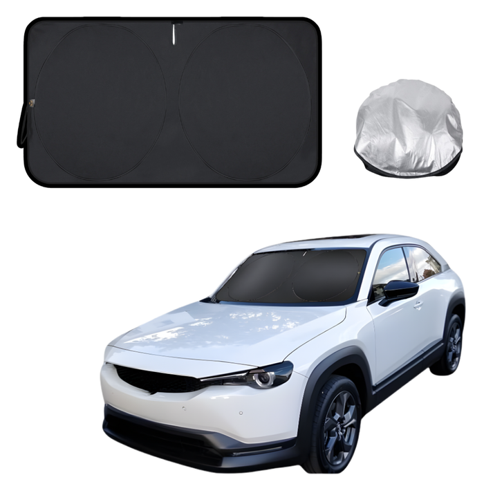 Front Windscreen Sun Shade for Mazda MX-30 2021 - Current C300 - Standard 150 x 85 cm - Black