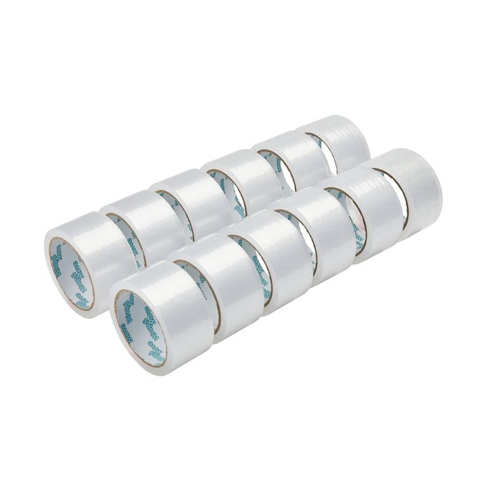 Wrap & Move Light Duty Packing Tape Clear - 12 Pack