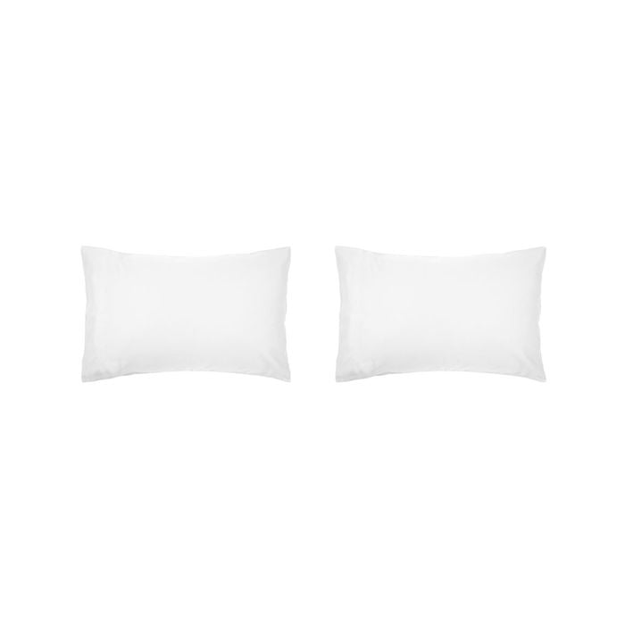 2PK Bambury Home Living Decorative Std Chateau Pillowcase White Woven