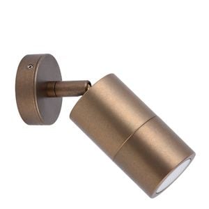 CLA Lighting Exterior Pillar Adjustable Wall Light Aged Bras