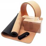 NNETM Non-Slip Cork Yoga Mat for Fitness & Pilates