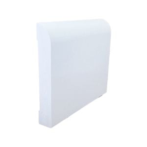 PermaTimber 92 x 15mm 2.7m Antique White PVC Bullnose  - 92 x 15 x 2700