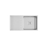 Sergio UBSH-830DL Urbane Handmade Single Stainless Sink with Lined Drainer