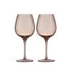 4pc Tempa Sienna Rippled Wine Drinking Glasses Set 22cm Blush Pink