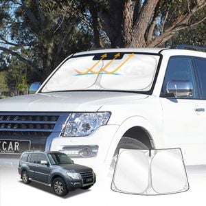 Windshield Sun Shade for Mitsubishi Pajero 2006-2022 Blocks UV Rays Visor Protector Sunshade