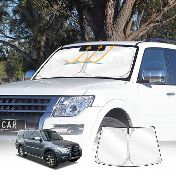Windshield Sun Shade for Mitsubishi Pajero 2006-2022 Blocks UV Rays Visor Protector Sunshade