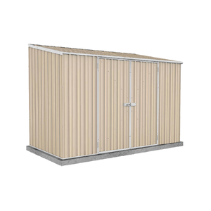 Absco Sheds 3.0 x 1.52 x 2.08m Classic Cream Space Saver Double Door Shed